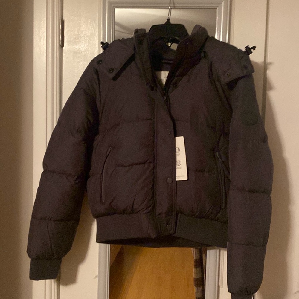 Hollister charcoal puffer jacket